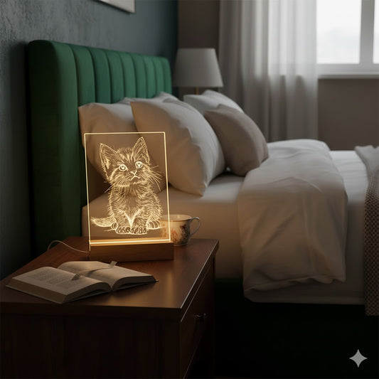 Custom Pet Portrait Night Light