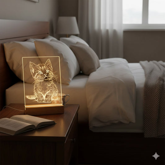 Custom Pet Portrait Night Light